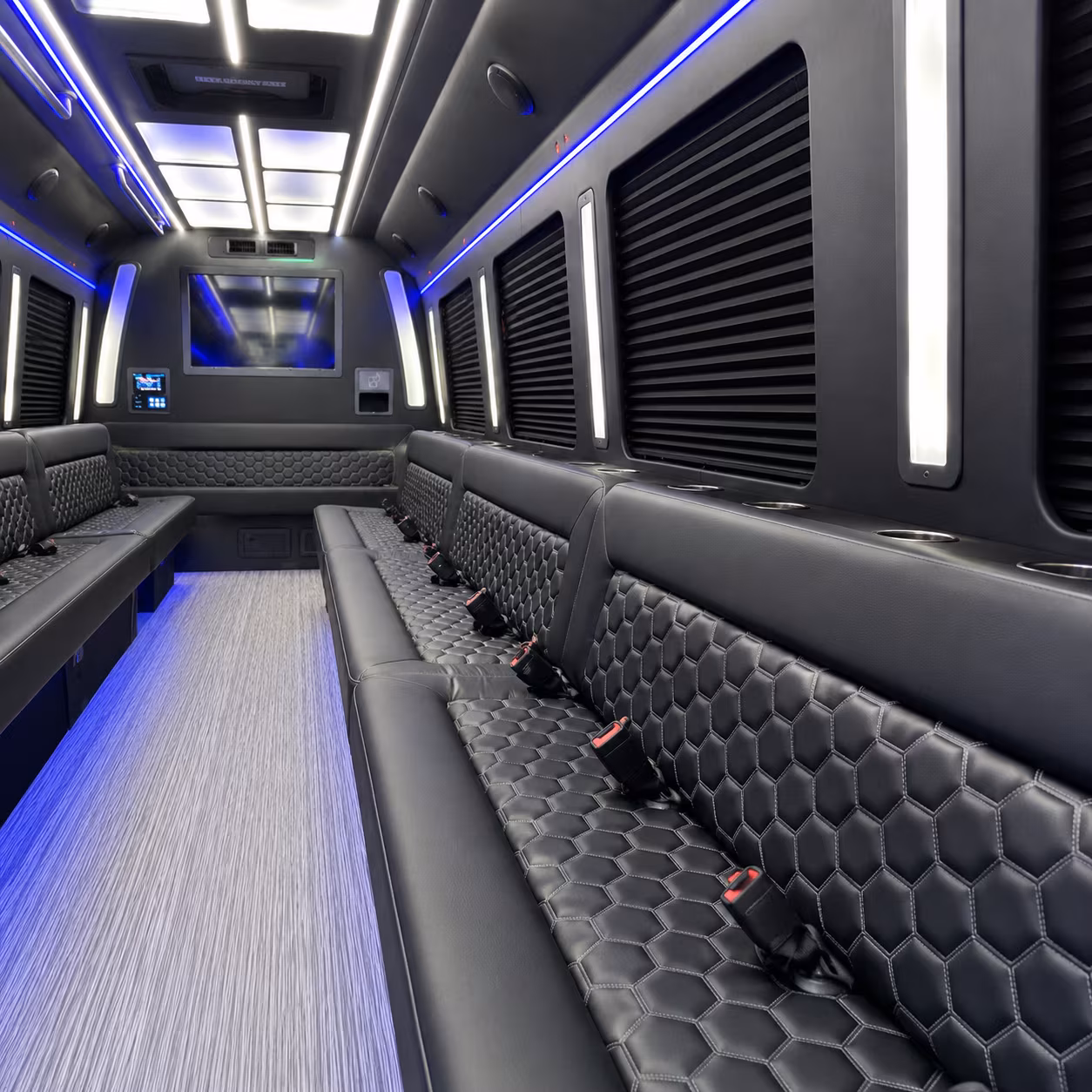 glendale party bus rental interior